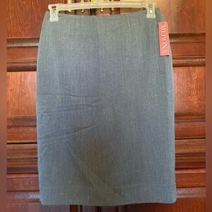 Women's Gray Pencil Skirt with Slip
